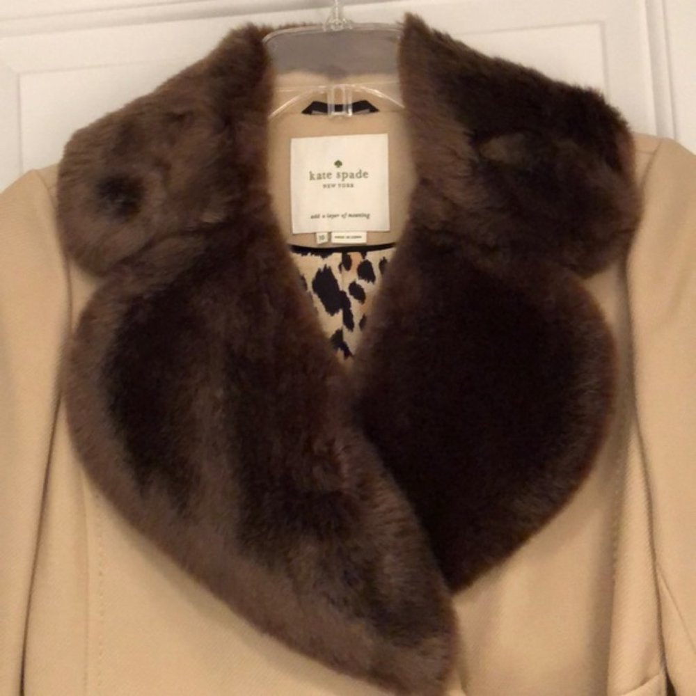 Kate Spade ♠️ Briella faux fur jacket
